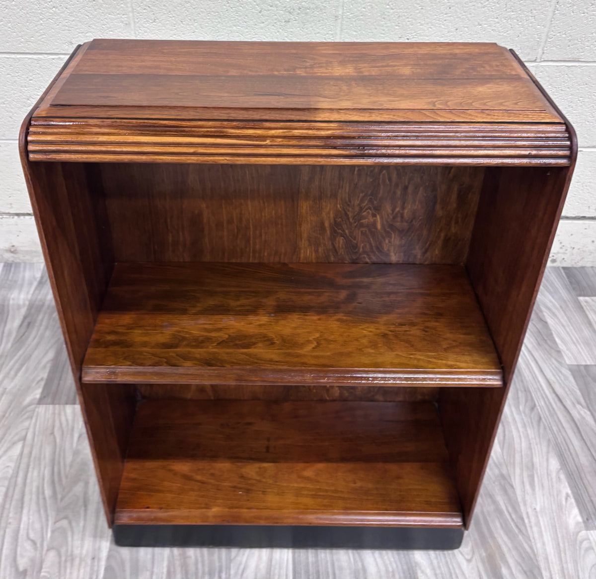 Vintage Art Deco Waterfall Style Oak Bookcase