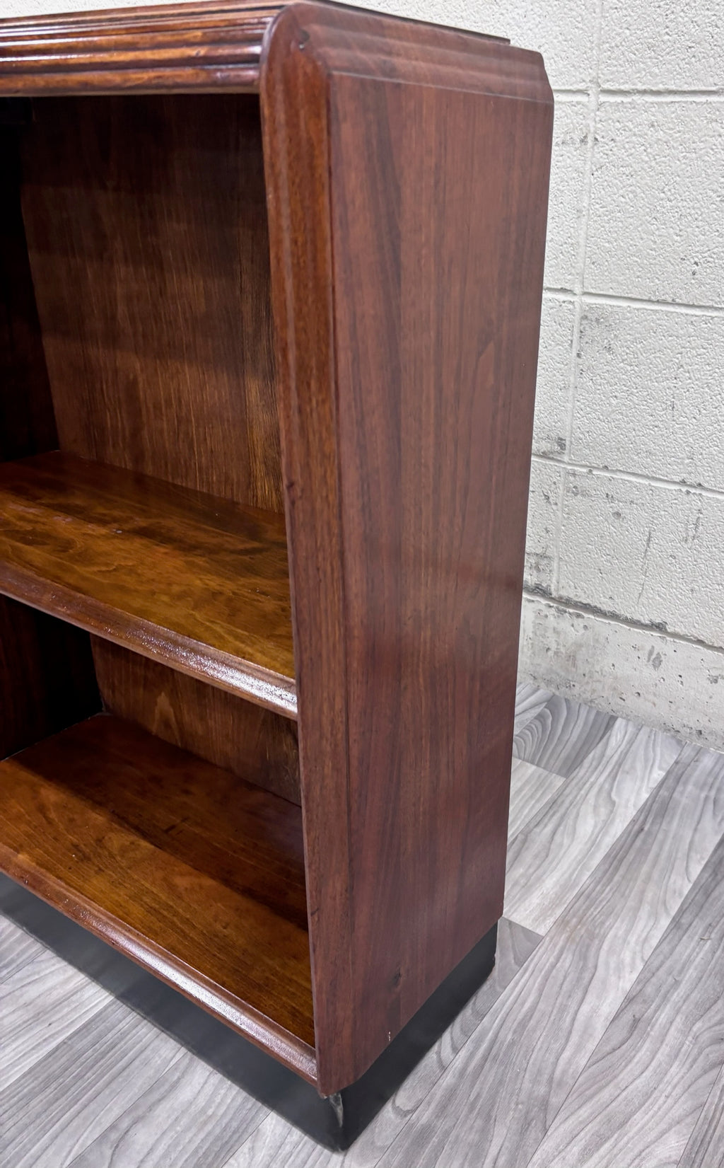 Vintage Art Deco Waterfall Style Oak Bookcase