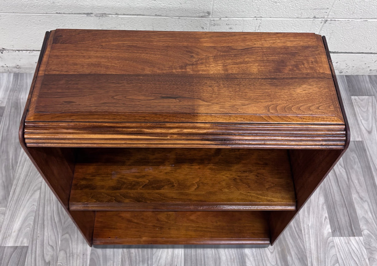 Vintage Art Deco Waterfall Style Oak Bookcase