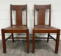 Antique Michigan Chair Company Arts & Crafts Mission Dining Chairs - Pair