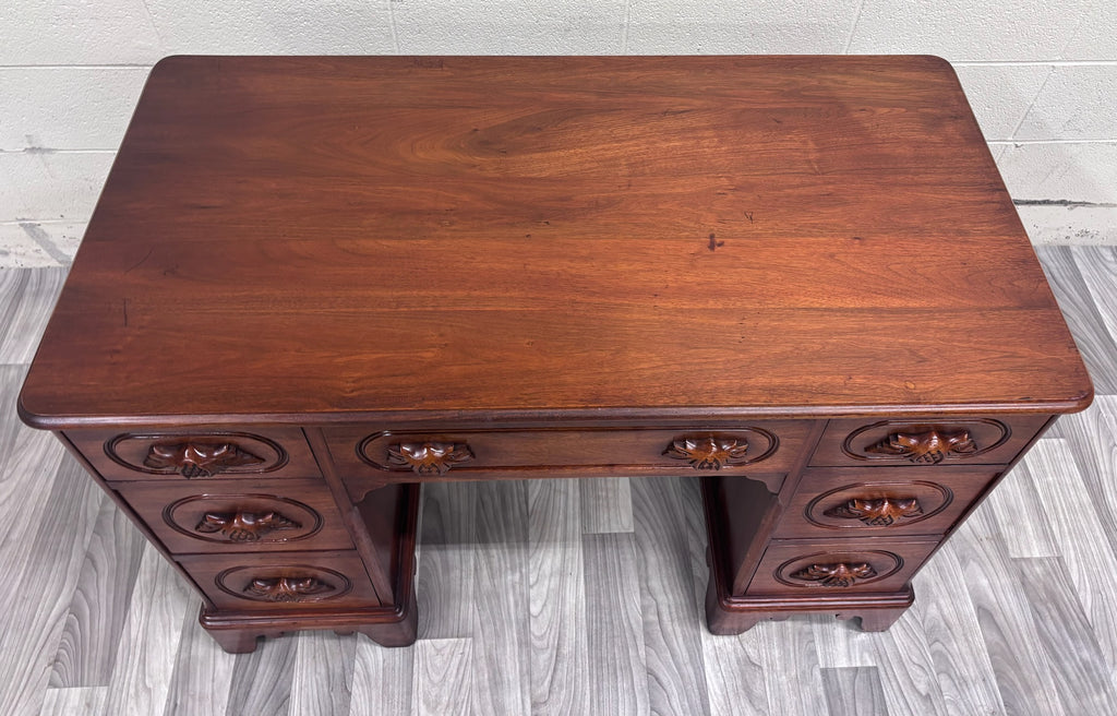 VTG Davis Cabinet Co Lillian Russell Style Black Walnut Executive Writing Desk