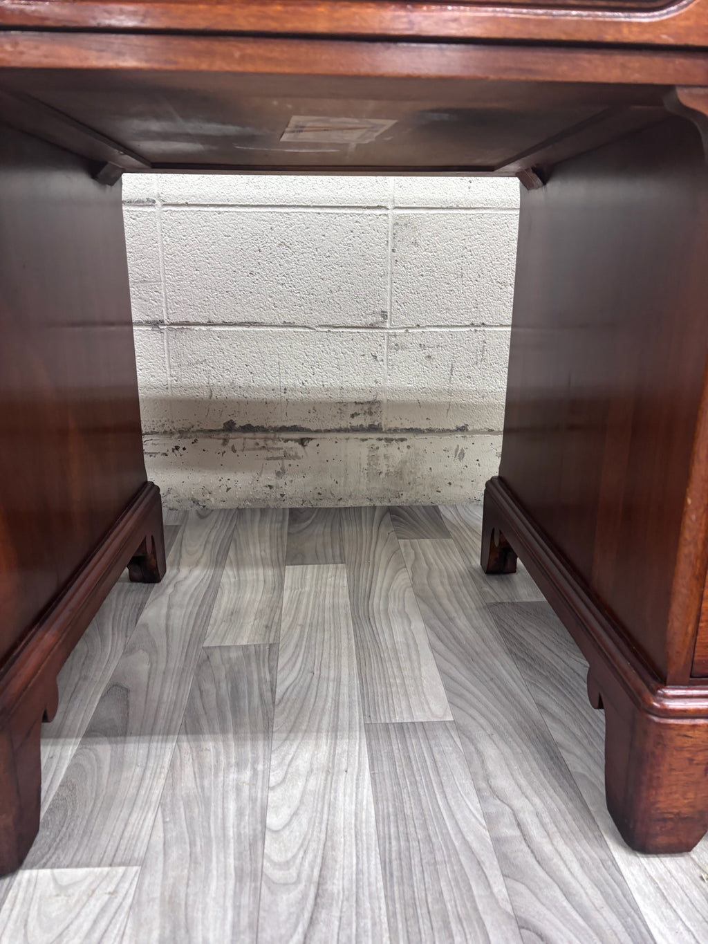 VTG Davis Cabinet Co Lillian Russell Style Black Walnut Executive Writing Desk