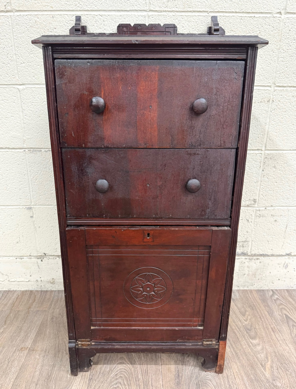 Antique Victorian Eastlake Aesthetic Movement Bedside Cabinet