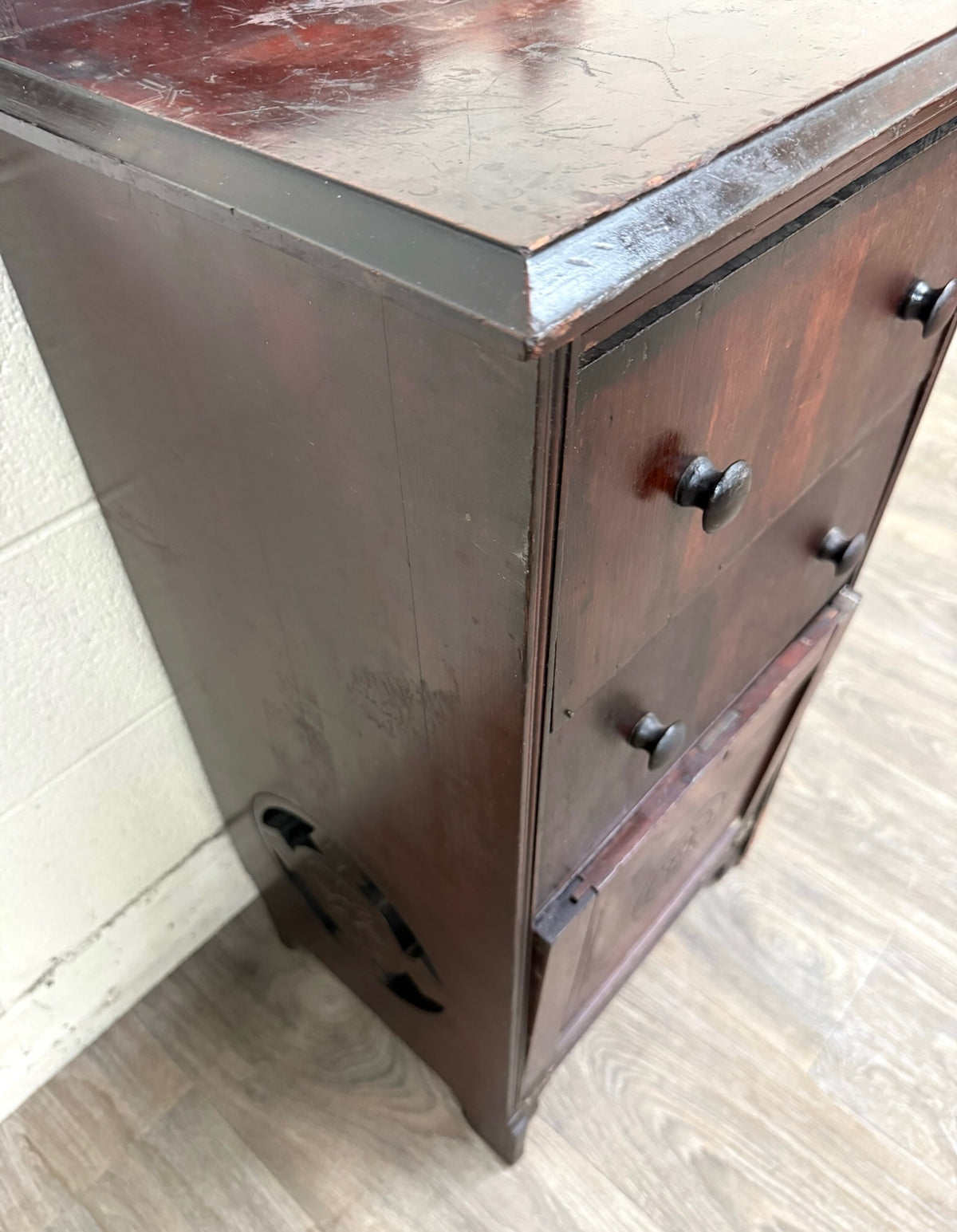 Antique Victorian Eastlake Aesthetic Movement Bedside Cabinet
