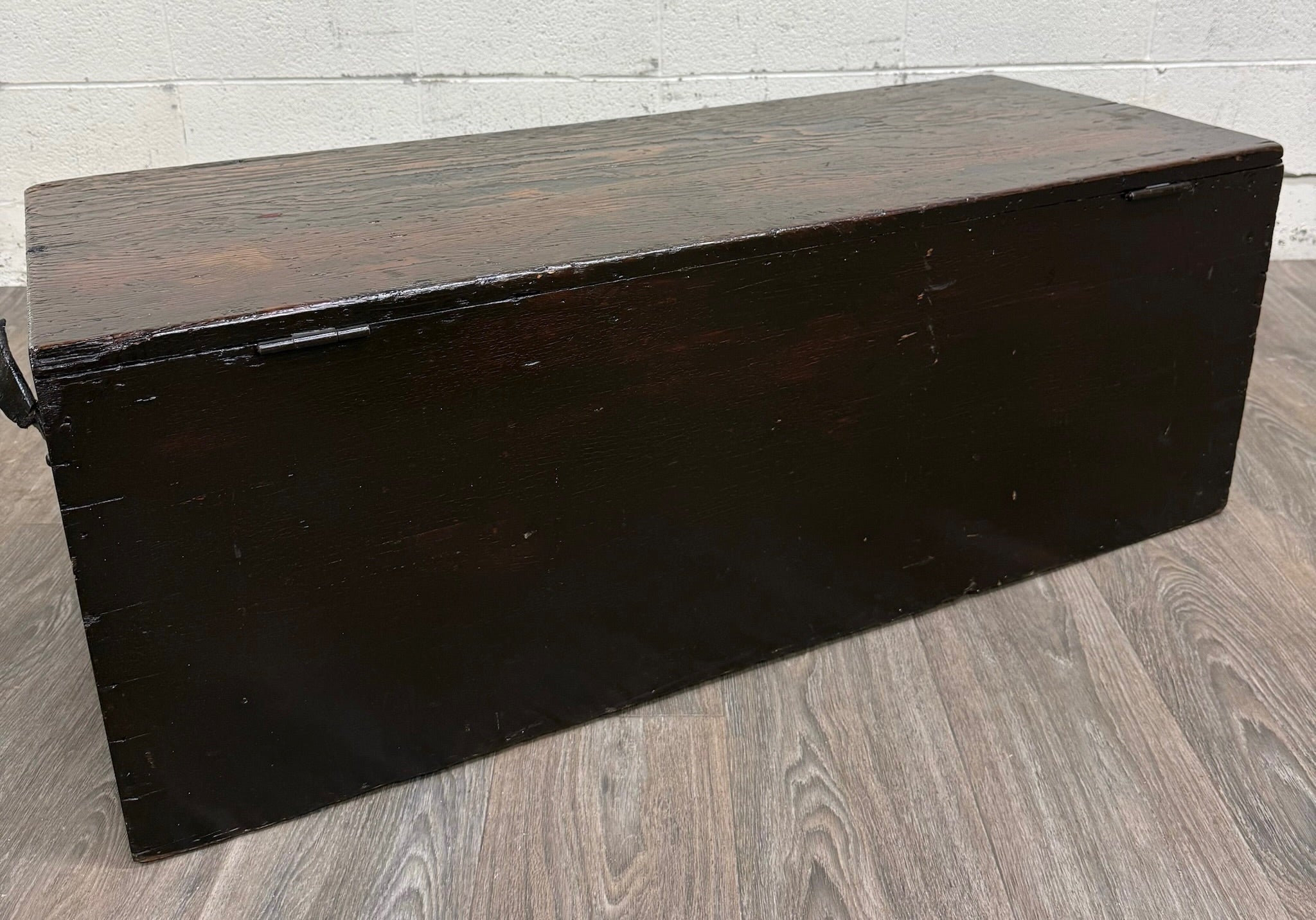 Antique Primitive Painted Pine Blanket Chest Trunk