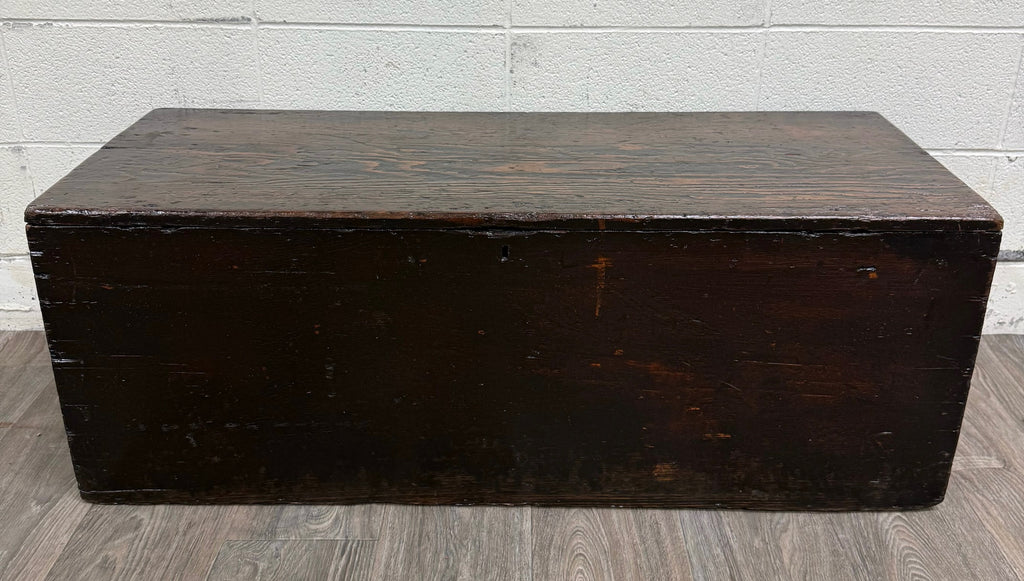 Antique Primitive Painted Pine Blanket Chest Trunk
