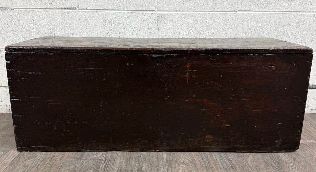 Antique Primitive Painted Pine Blanket Chest Trunk