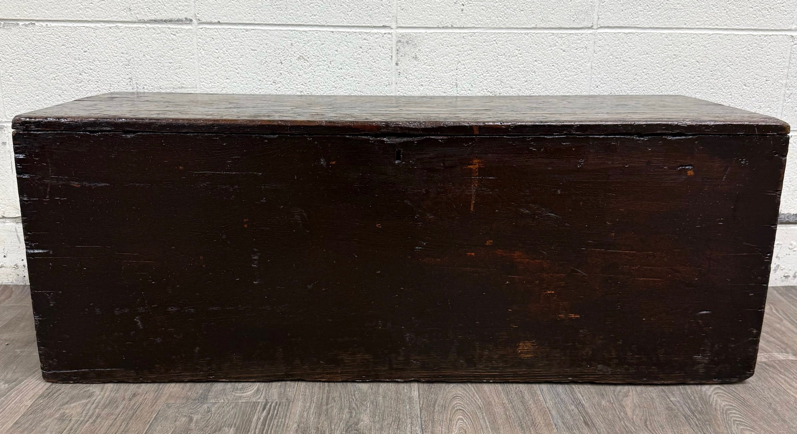 Antique Primitive Painted Pine Blanket Chest Trunk