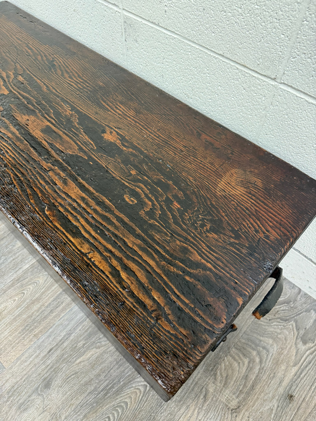 Antique Primitive Painted Pine Blanket Chest Trunk