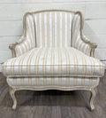 Vintage Sam Moore Louis XV Style Bergere Carved Upholstered Lounge Chair