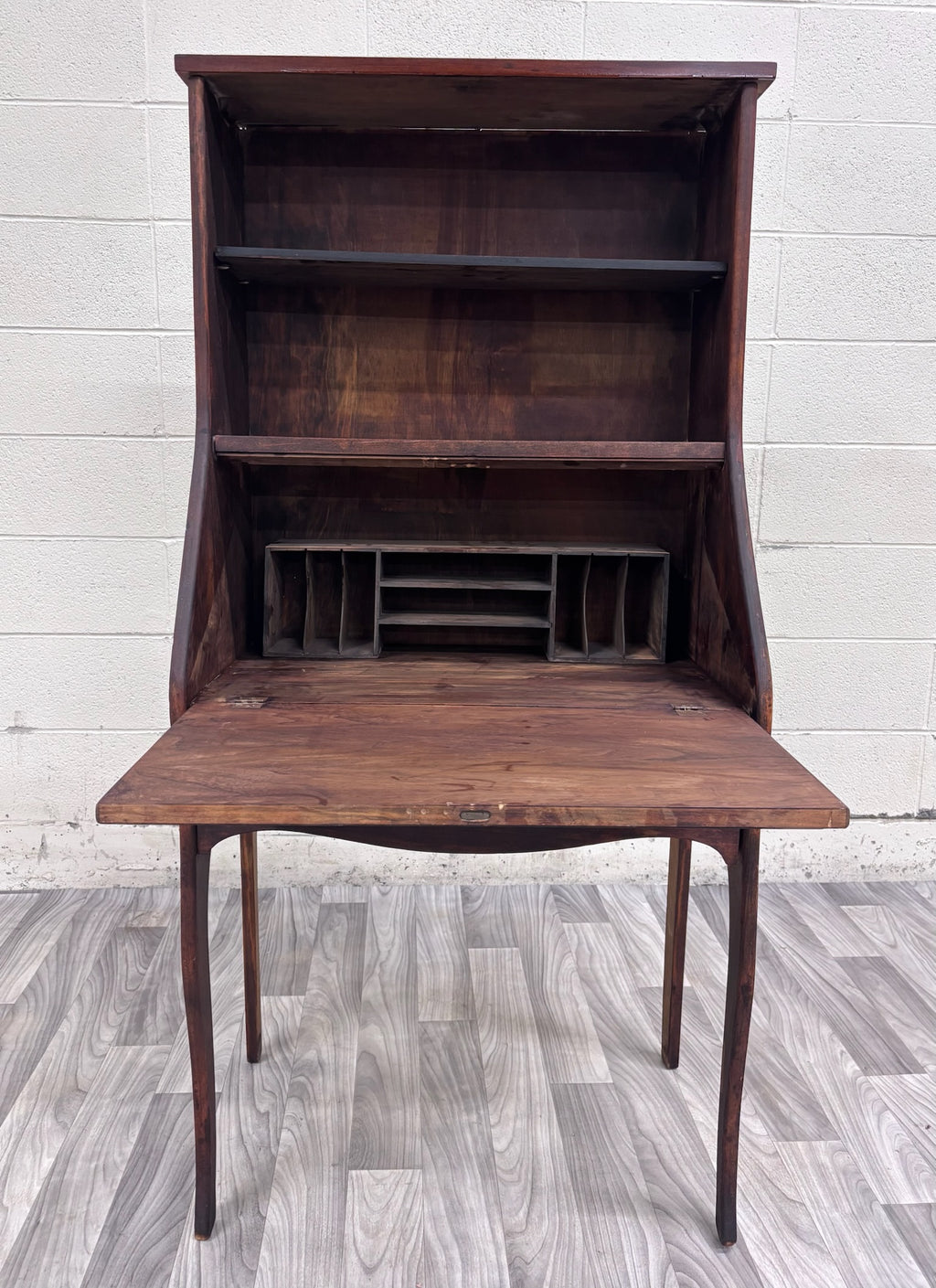 Antique 19th Century Primitive Country Secretary Desk and Bookcase