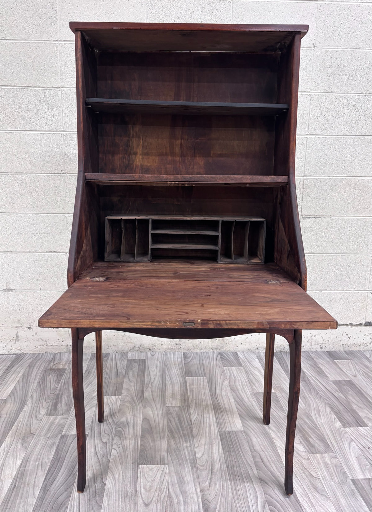 Antique 19th Century Primitive Country Secretary Desk and Bookcase