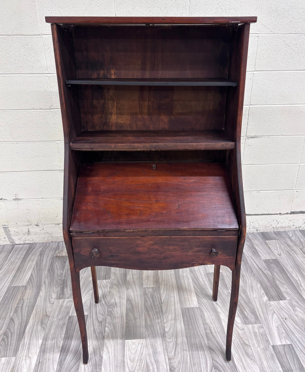 Antique 19th Century Primitive Country Secretary Desk and Bookcase