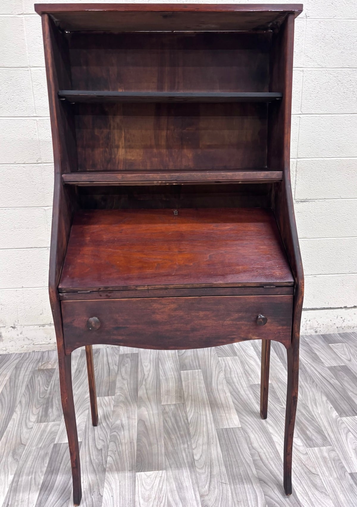 Antique 19th Century Primitive Country Secretary Desk and Bookcase