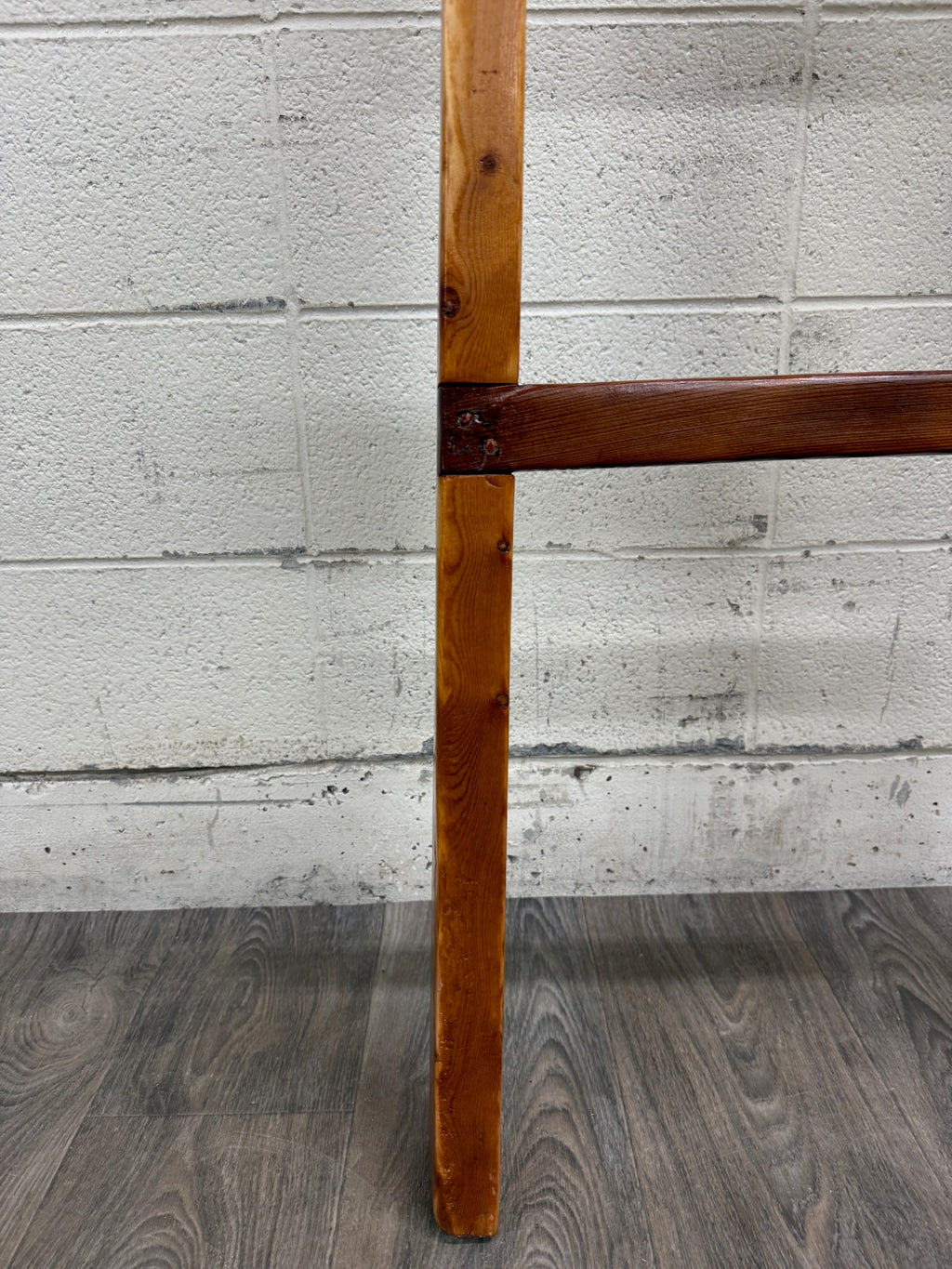 Vintage 86 Inch Solid Pine Blanket Ladder