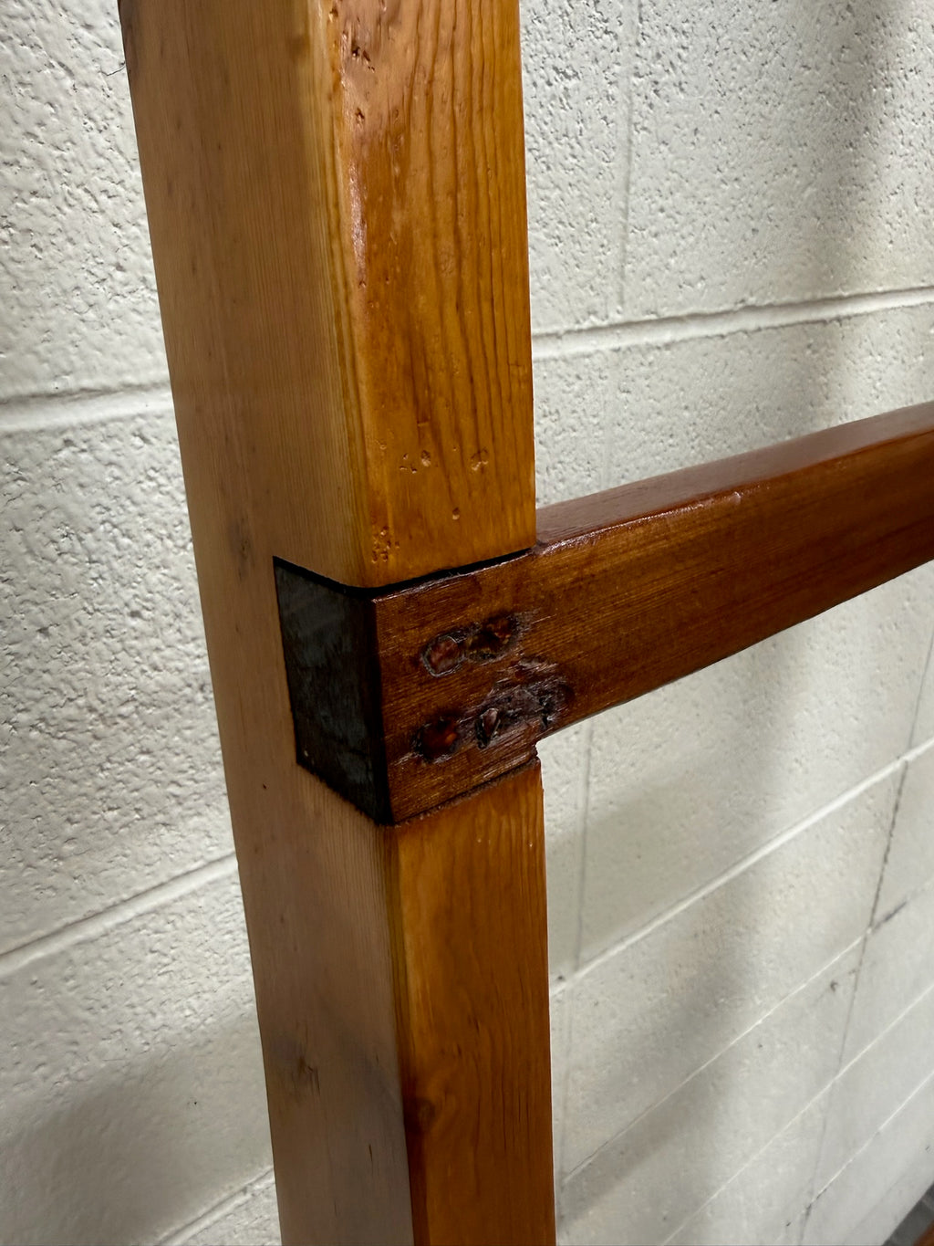 Vintage 86 Inch Solid Pine Blanket Ladder