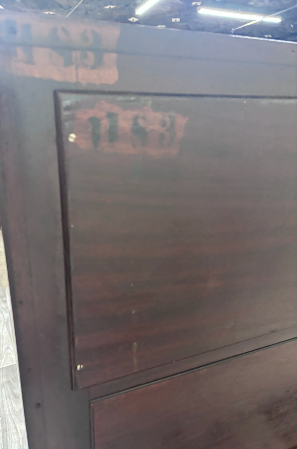 Antique Empire Revival Mahogany and Glass Curved Display Cabinet