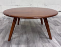Vintage 1953 Mid Century Modern Round Walnut Coffee Table