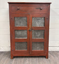 Antique Rustic Early American Punched Tin Pie Safe Jelly Cupboard Pantry