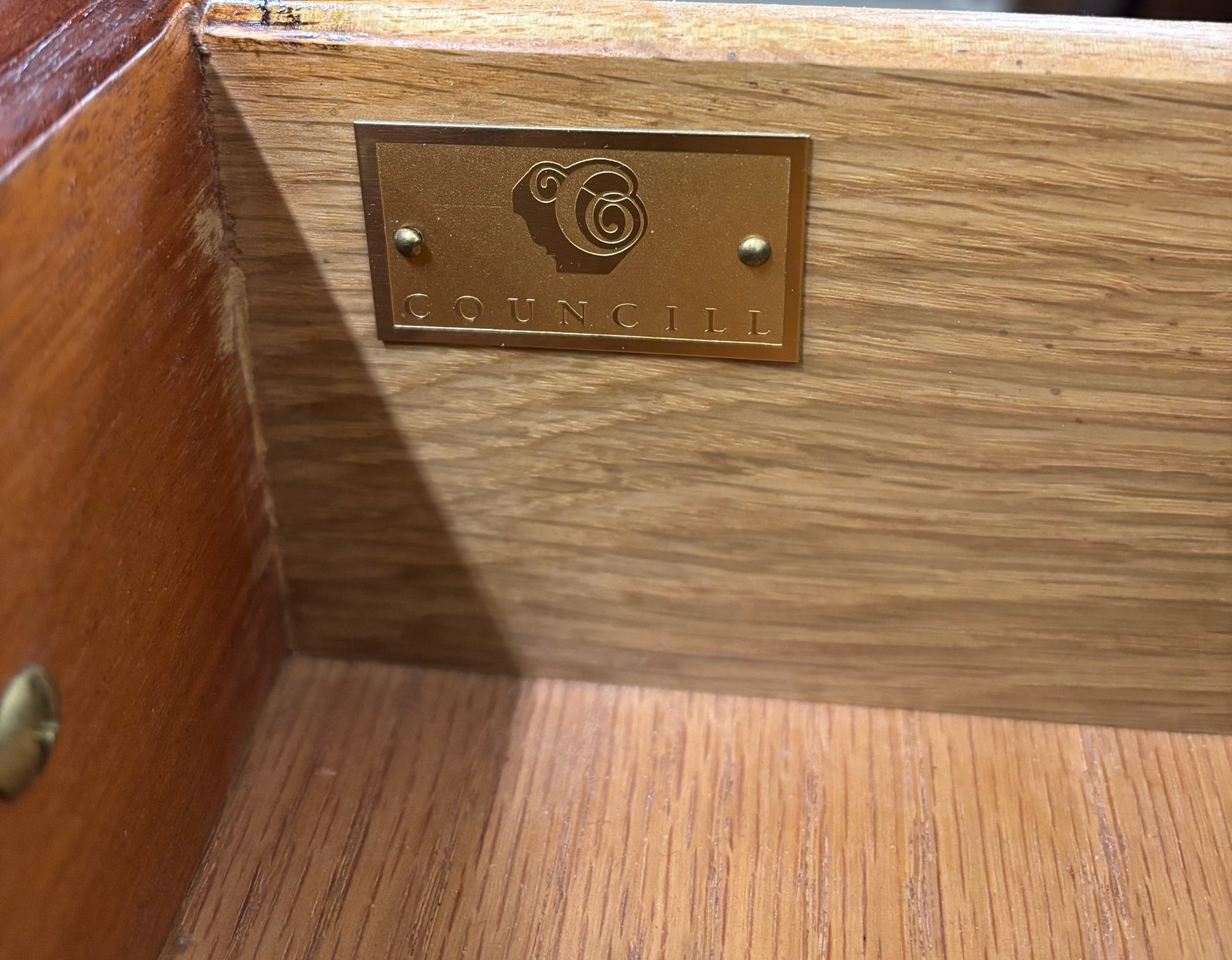 Vintage Councill Furniture Chippendale Solid Mahogany Nightstands Bedside Tables