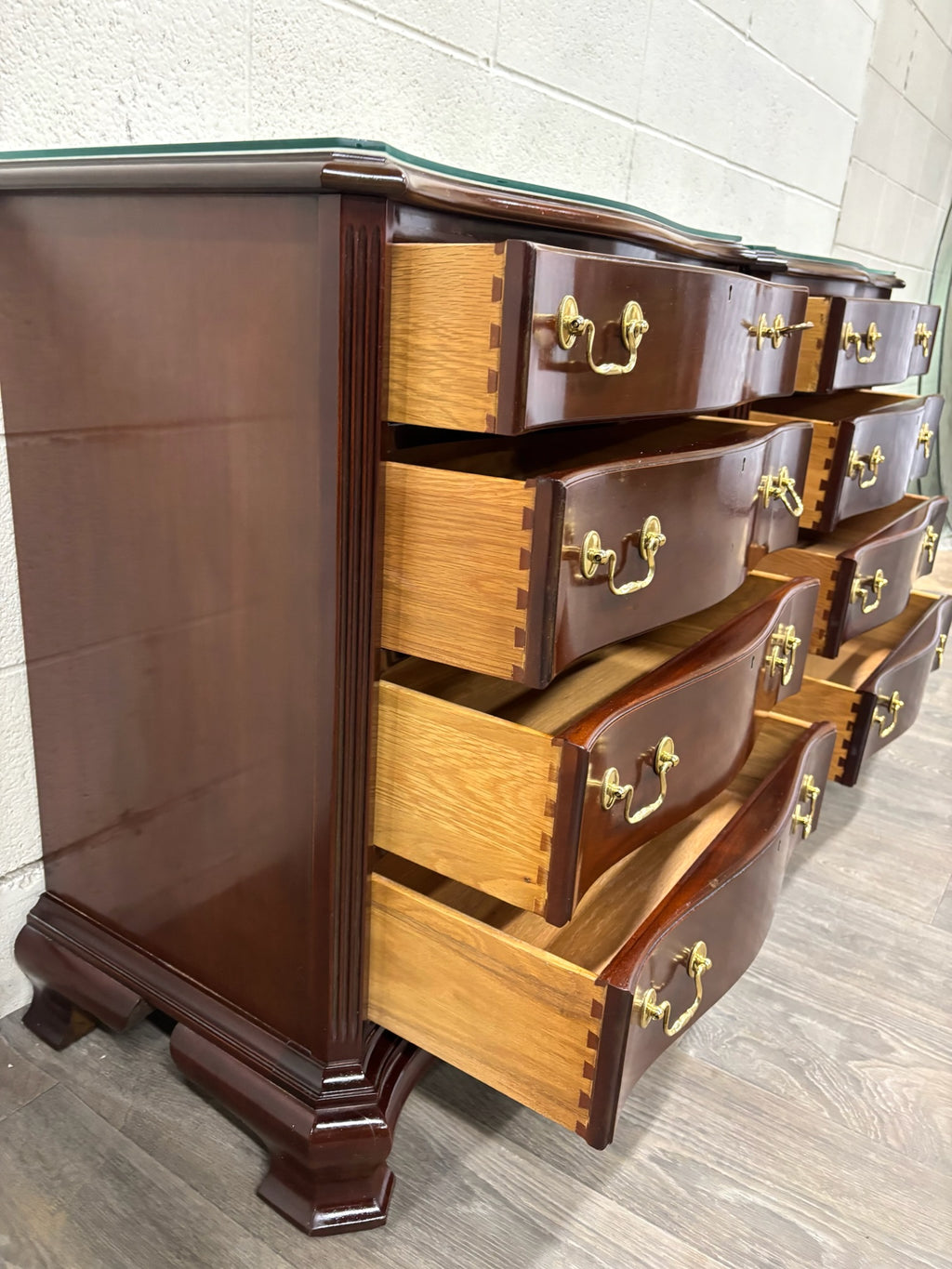 Vintage Councill Furniture Chippendale Solid Mahogany Nightstands Bedside Tables
