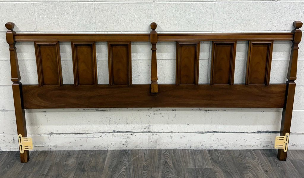 Vintage King Size Traditional Federal Style Raised Recessed Panel Headboard