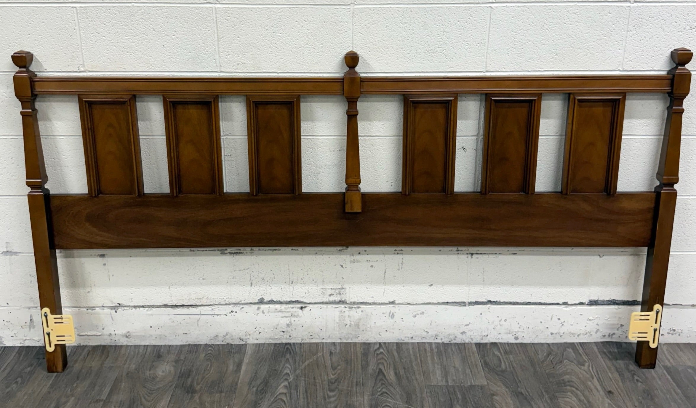 Vintage King Size Traditional Federal Style Raised Recessed Panel Headboard