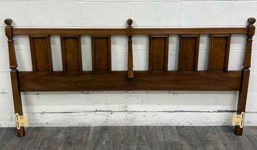 Vintage King Size Traditional Federal Style Raised Recessed Panel Headboard