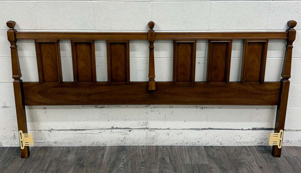 Vintage King Size Traditional Federal Style Raised Recessed Panel Headboard