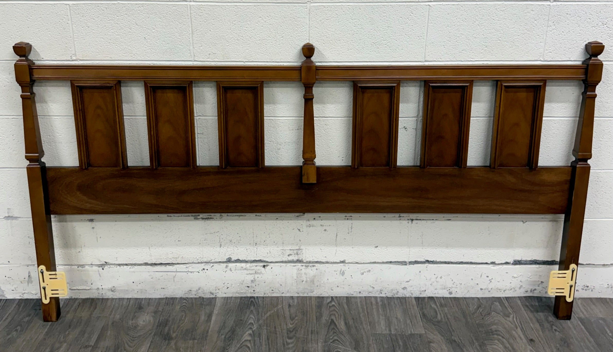 Vintage King Size Traditional Federal Style Raised Recessed Panel Headboard
