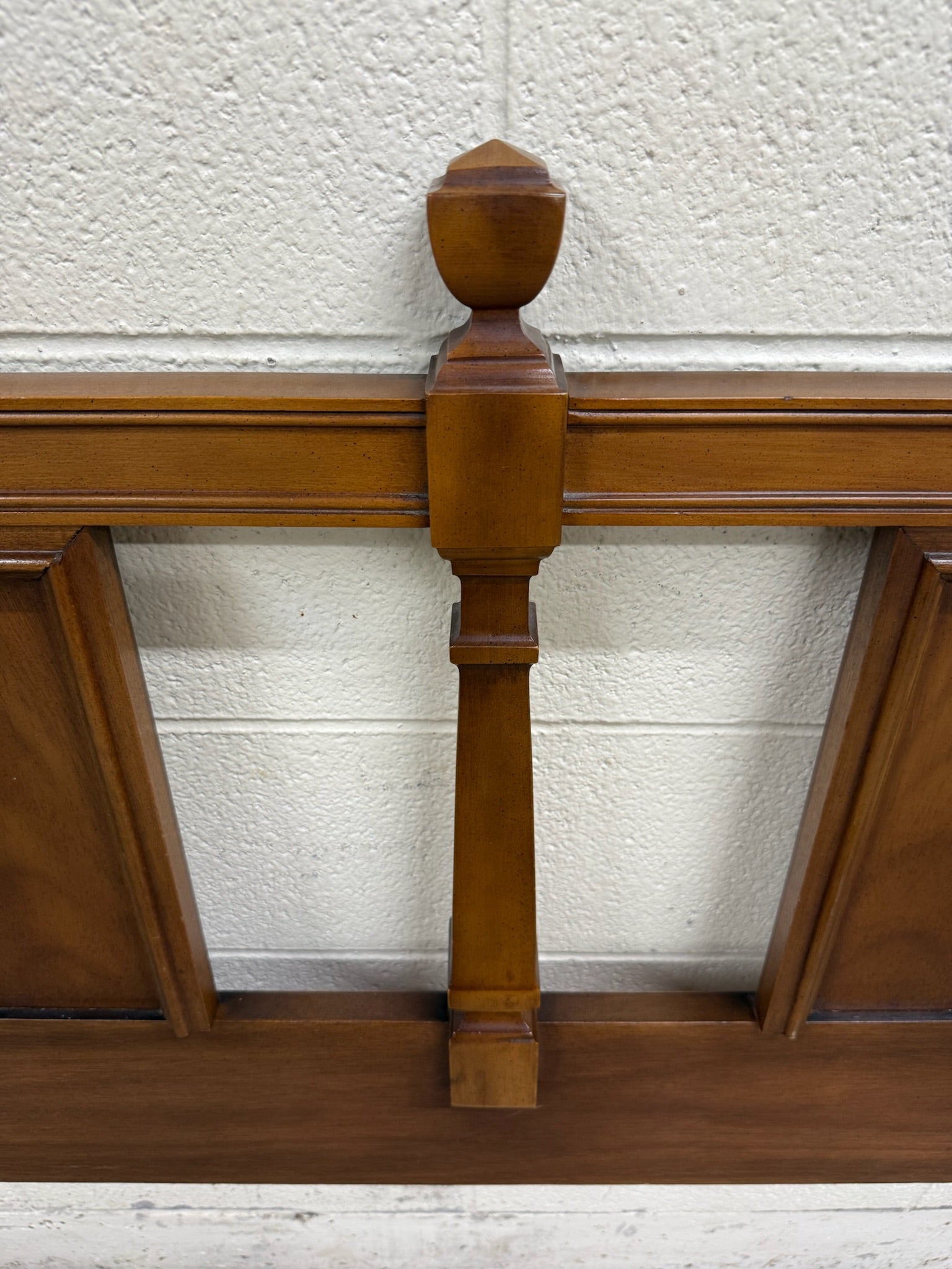 Vintage King Size Traditional Federal Style Raised Recessed Panel Headboard