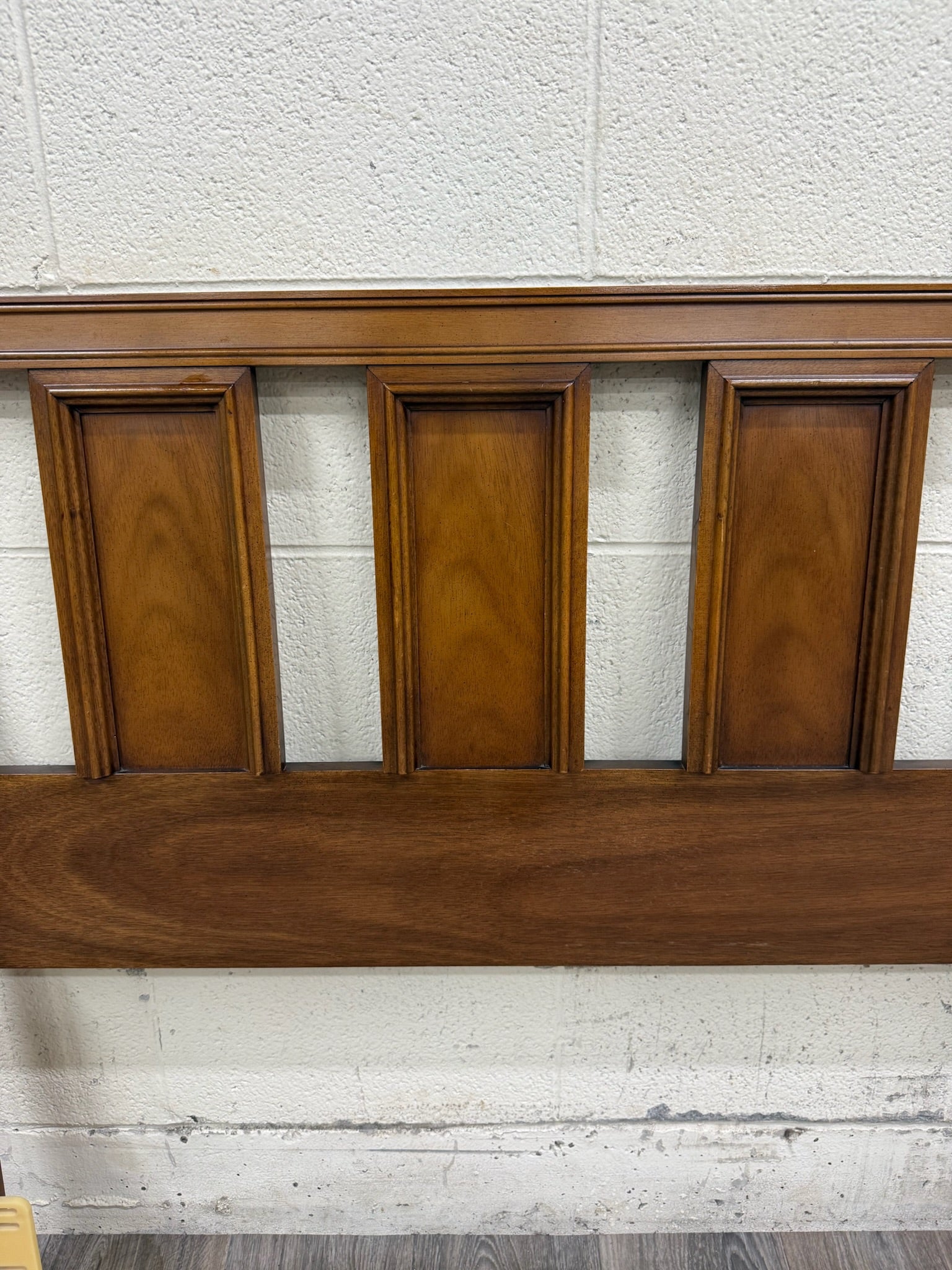 Vintage King Size Traditional Federal Style Raised Recessed Panel Headboard