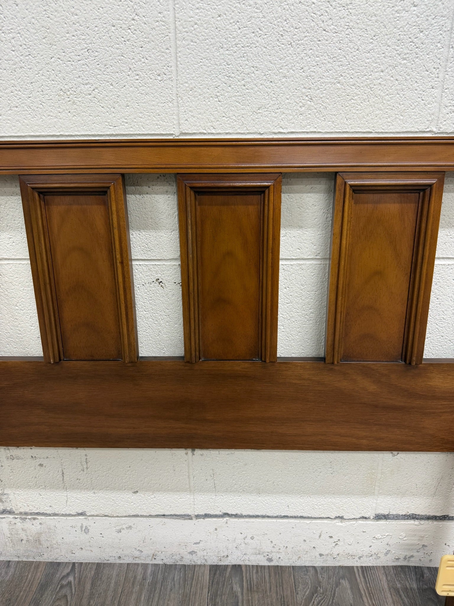Vintage King Size Traditional Federal Style Raised Recessed Panel Headboard