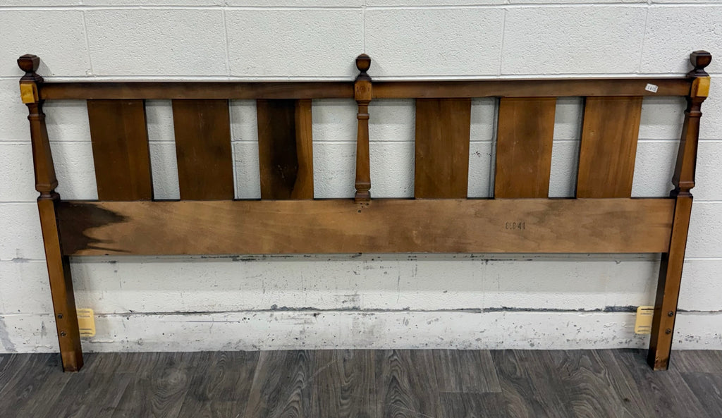 Vintage King Size Traditional Federal Style Raised Recessed Panel Headboard