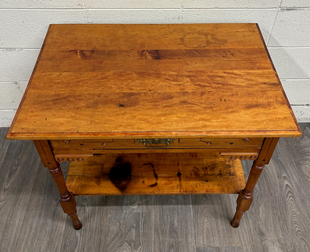 Antique Victorian Eastlake Aesthetic Movement Walnut Library Table Console