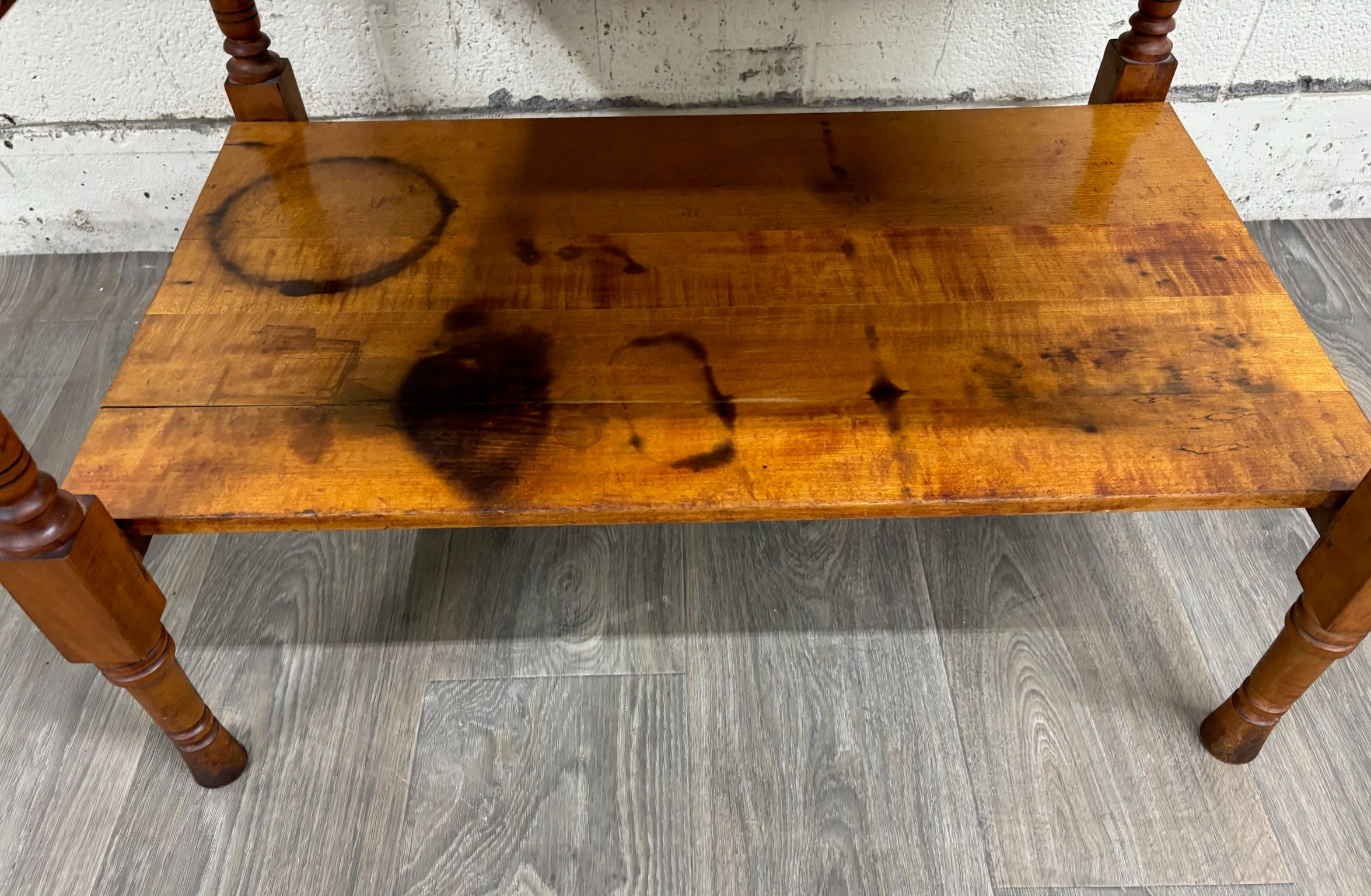 Antique Victorian Eastlake Aesthetic Movement Walnut Library Table Console