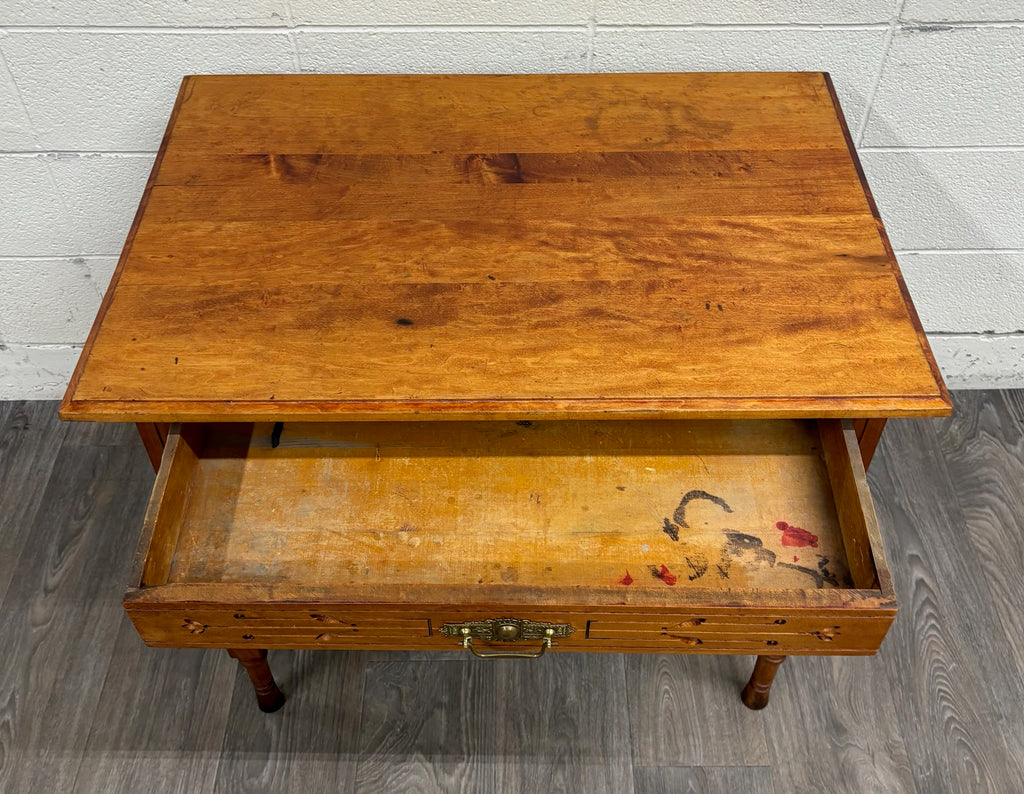 Antique Victorian Eastlake Aesthetic Movement Walnut Library Table Console