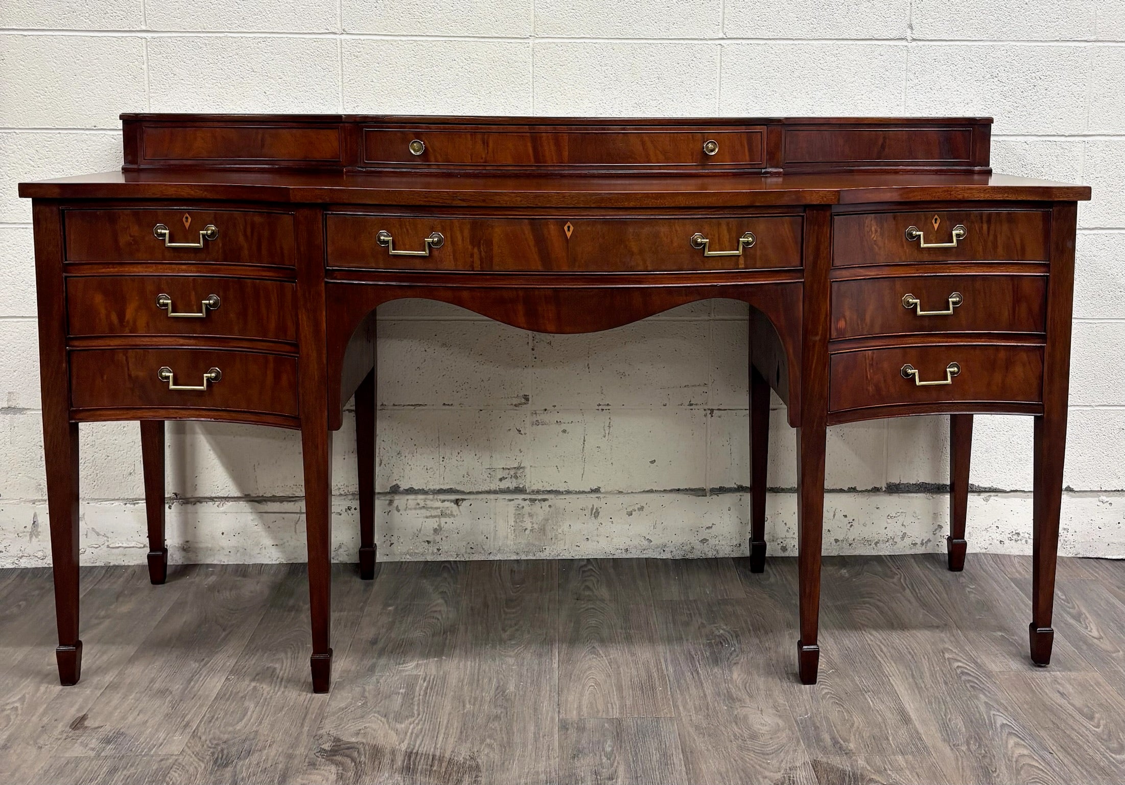 Vintage Federal Georgian George III Hepplewhite Style Mahogany Writing Desk