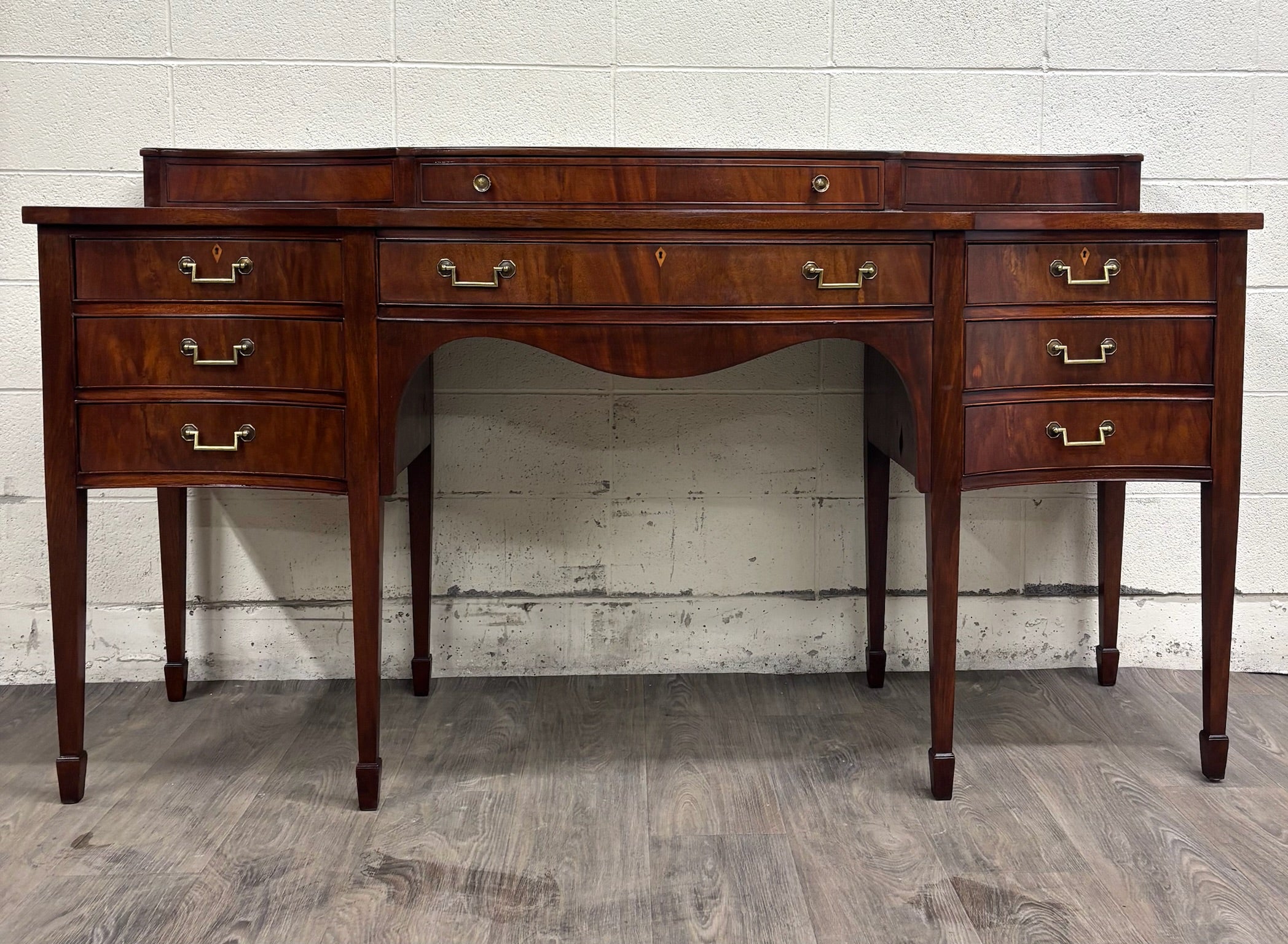 Vintage Federal Georgian George III Hepplewhite Style Mahogany Writing Desk