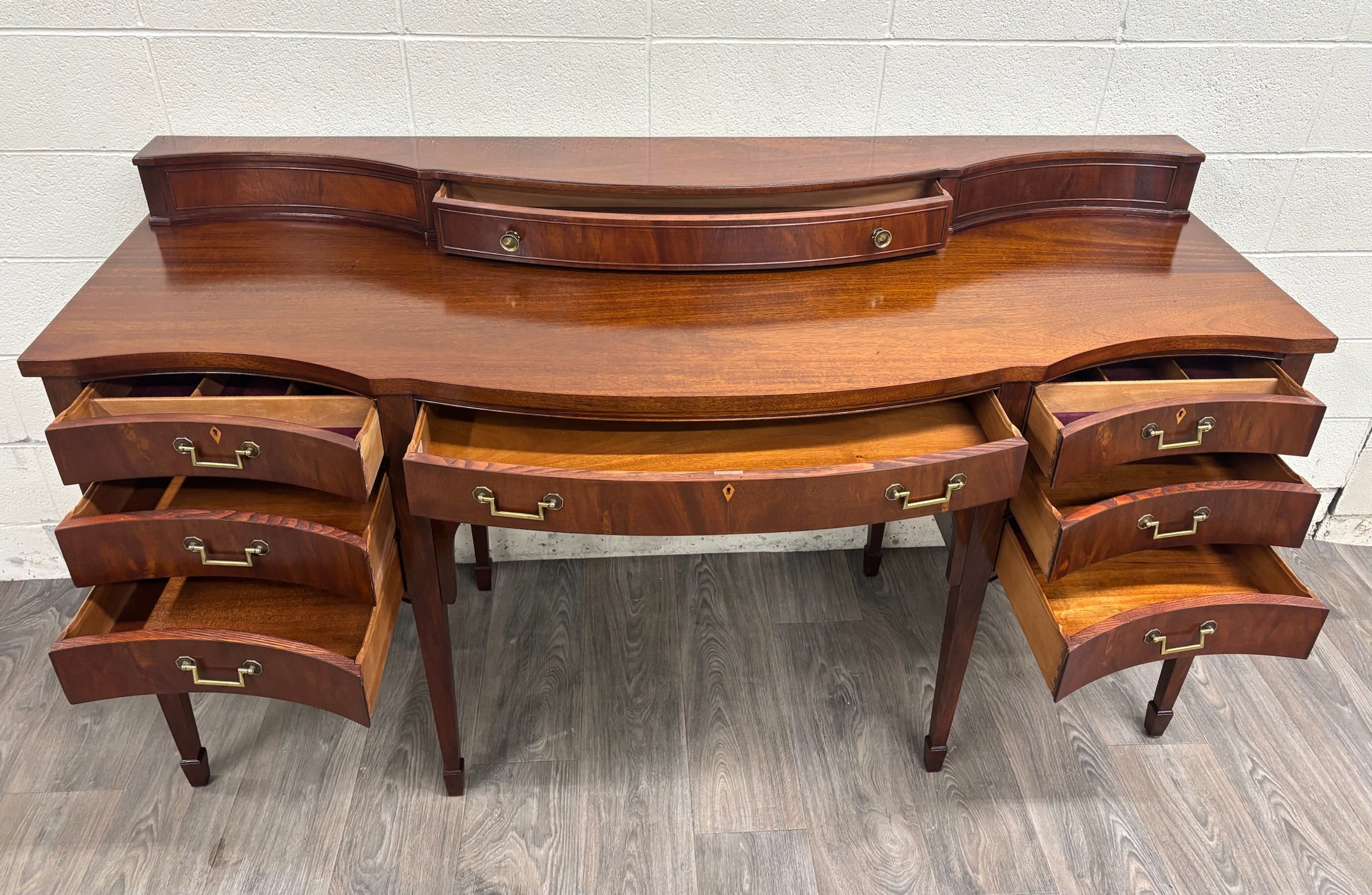 Vintage Federal Georgian George III Hepplewhite Style Mahogany Writing Desk