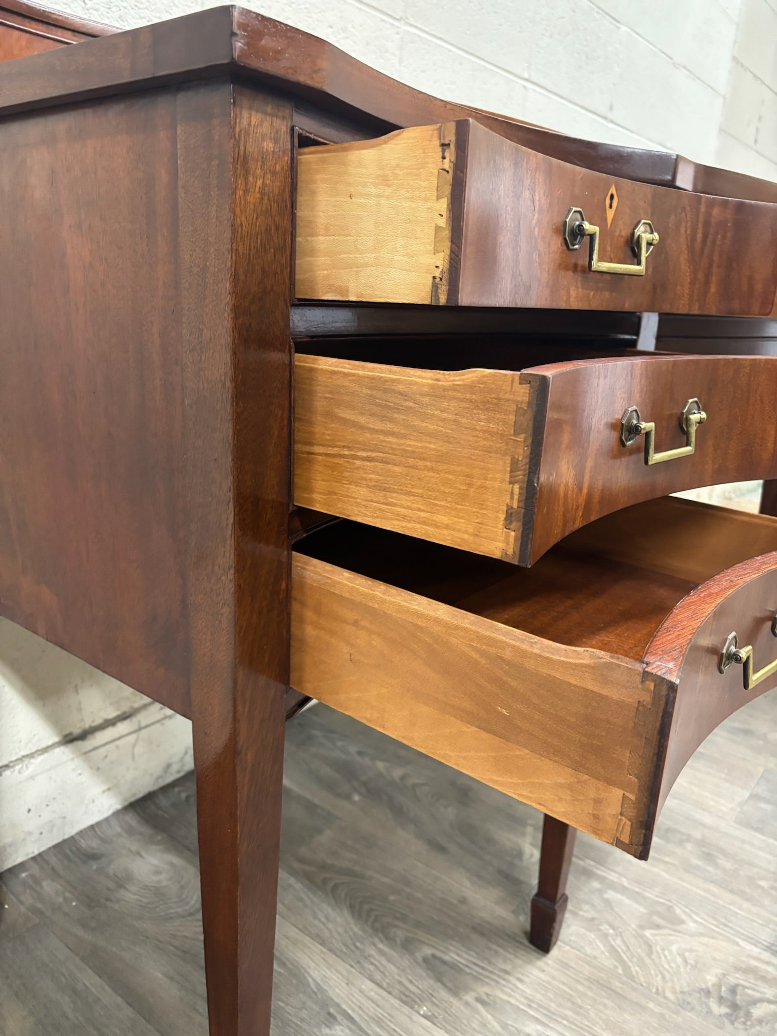 Vintage Federal Georgian George III Hepplewhite Style Mahogany Writing Desk