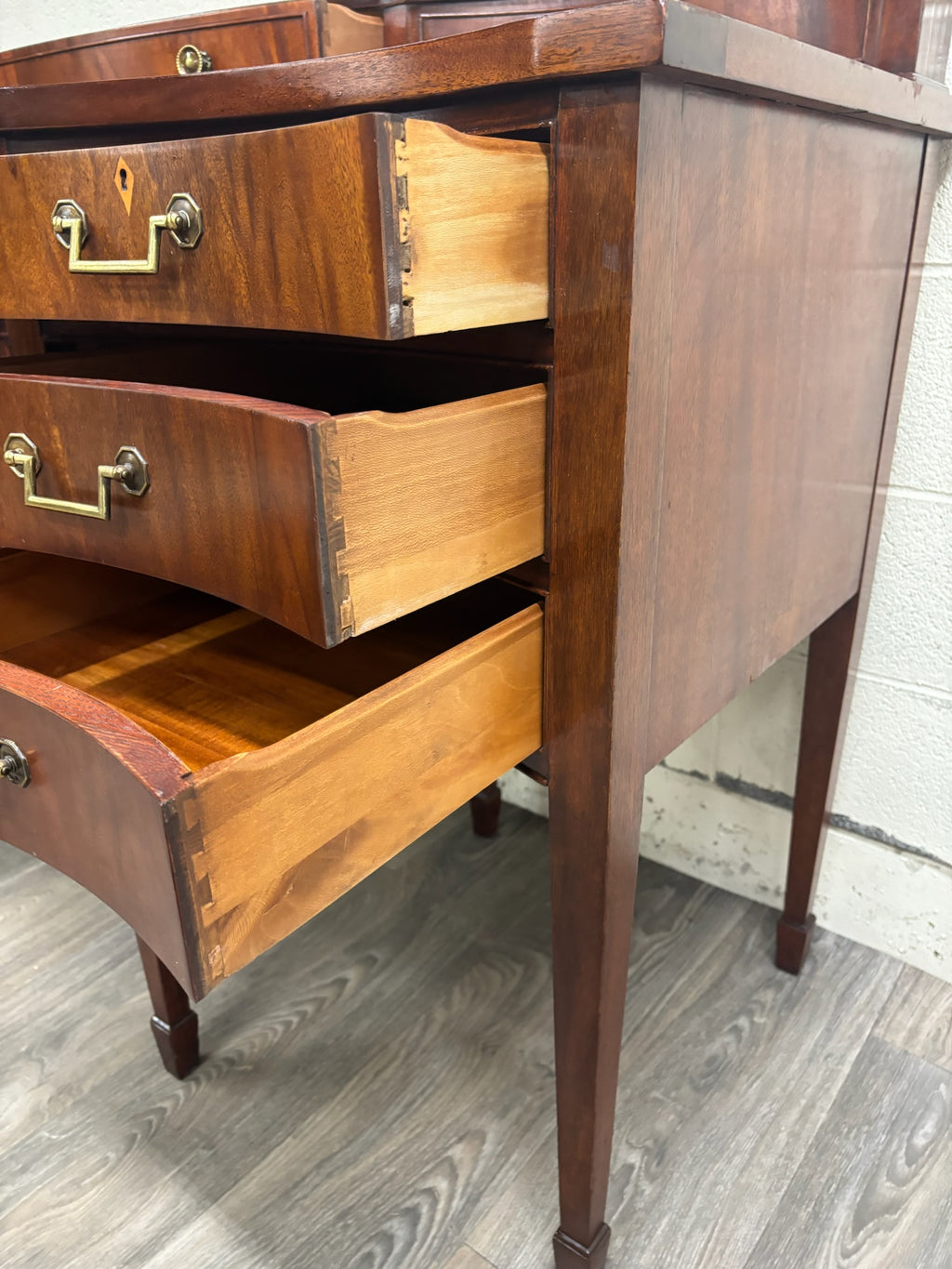 Vintage Federal Georgian George III Hepplewhite Style Mahogany Writing Desk