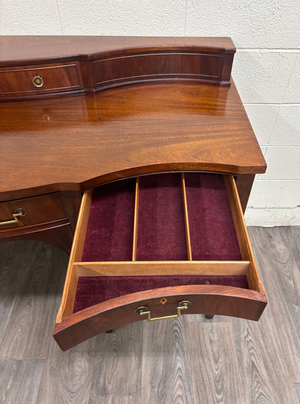 Vintage Federal Georgian George III Hepplewhite Style Mahogany Writing Desk