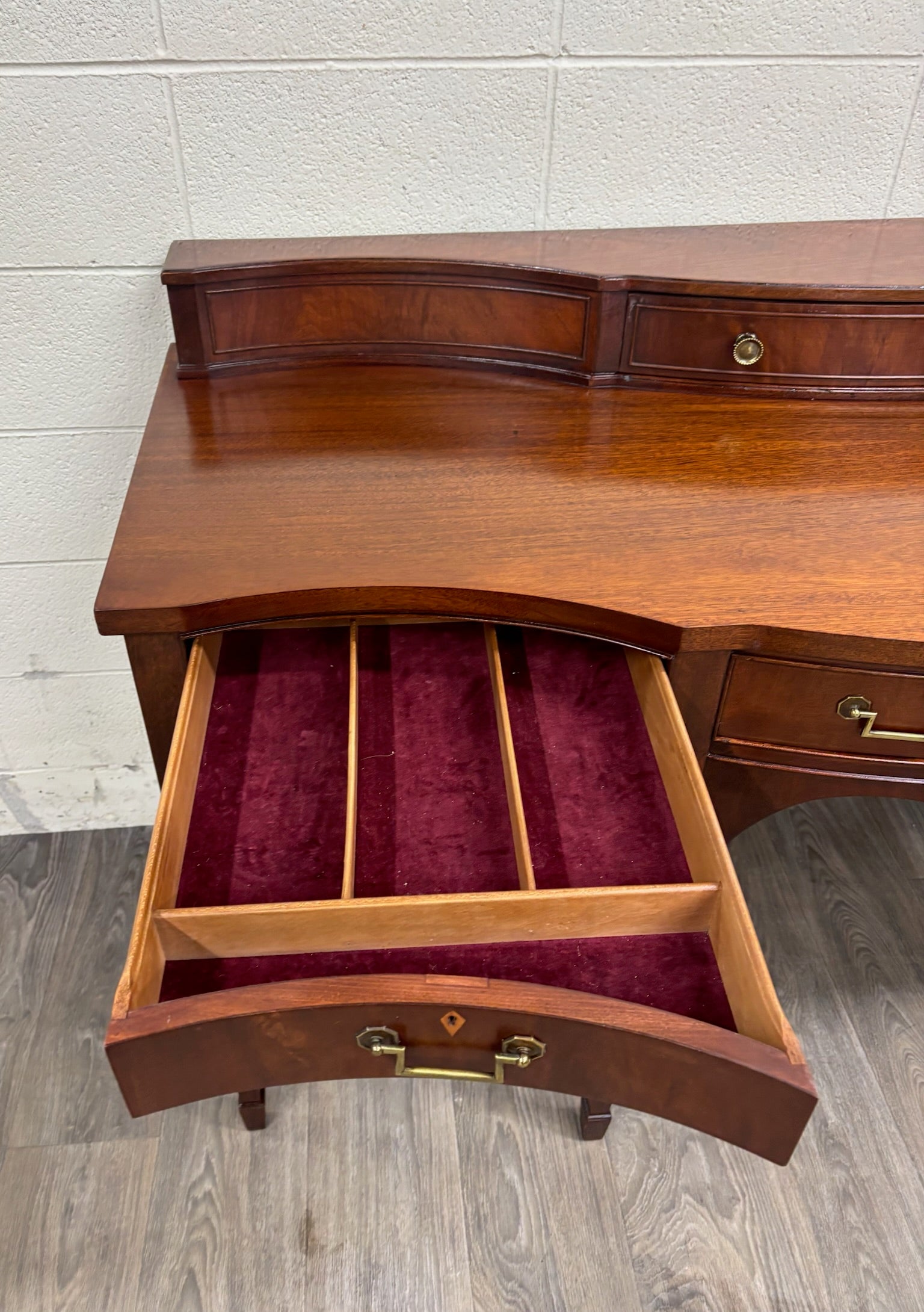 Vintage Federal Georgian George III Hepplewhite Style Mahogany Writing Desk