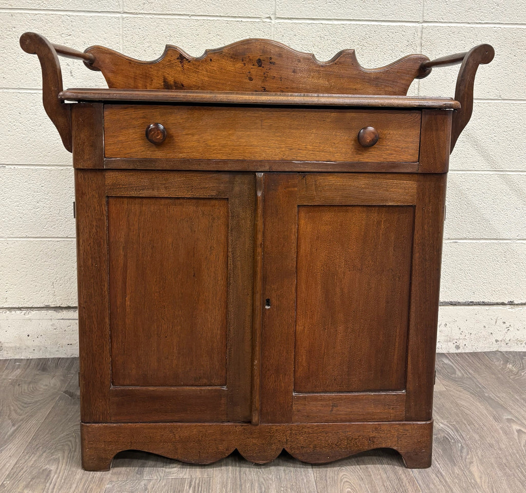 Antique 19th Century Primitive Walnut Dry Sink Washstand