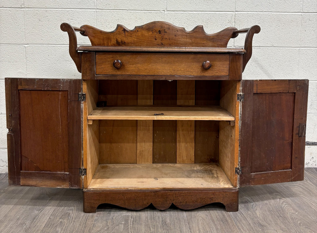Antique 19th Century Primitive Walnut Dry Sink Washstand