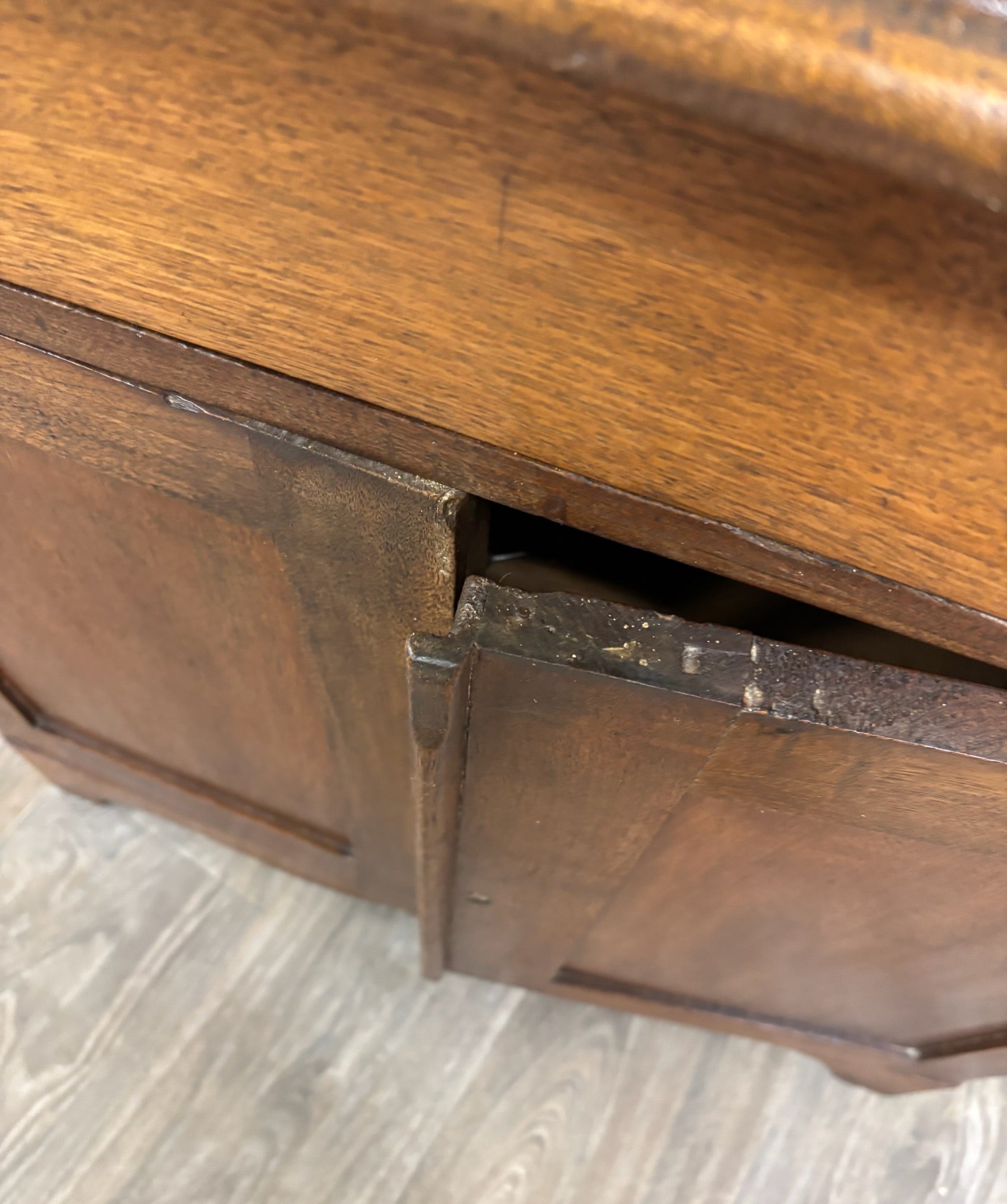 Antique 19th Century Primitive Walnut Dry Sink Washstand