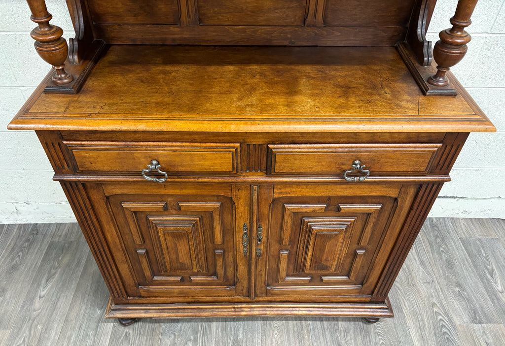 Antique French Renaissance Revival Henri II Style Two-Piece Buffet Deux Corps