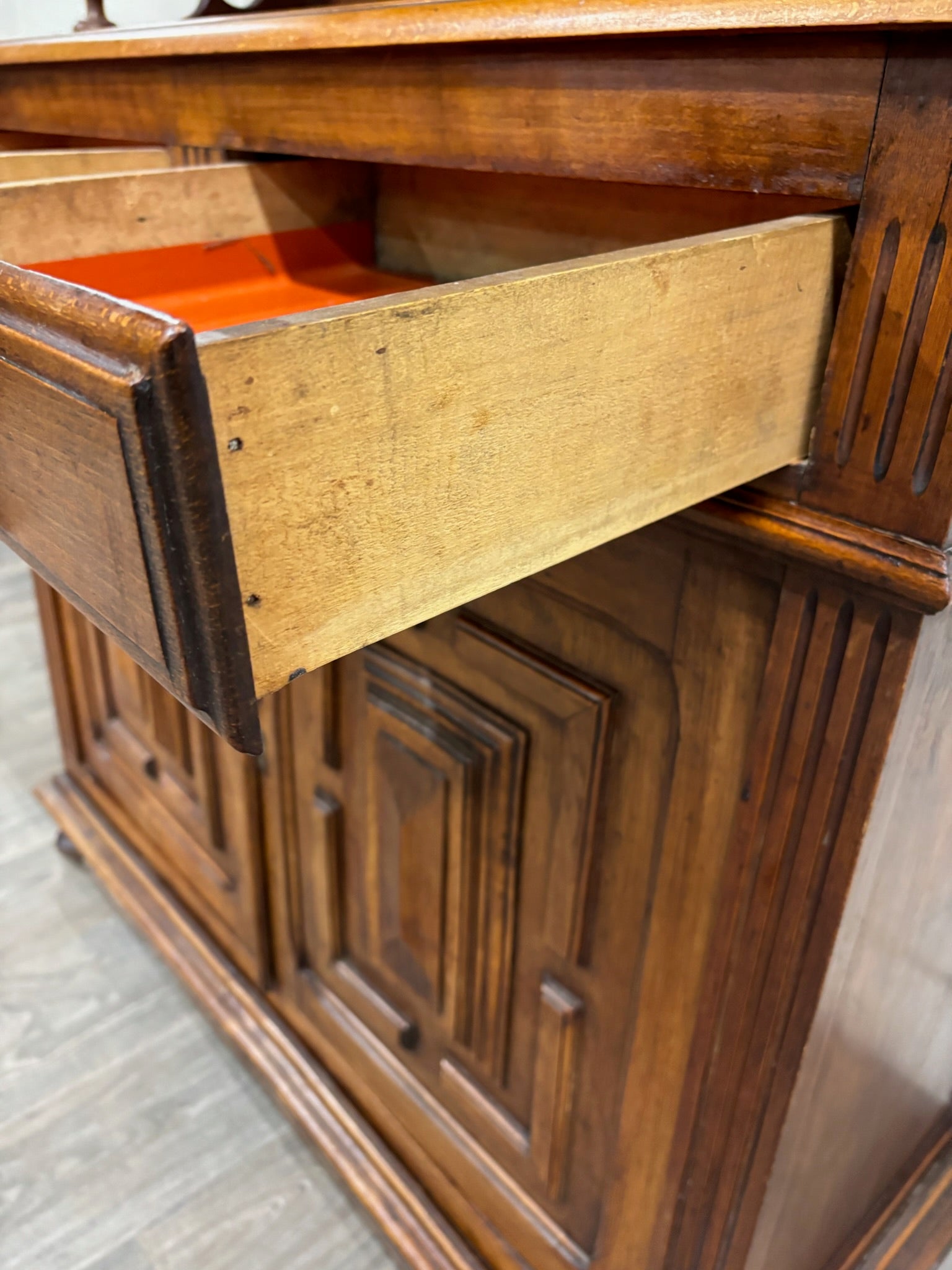 Antique French Renaissance Revival Henri II Style Two-Piece Buffet Deux Corps