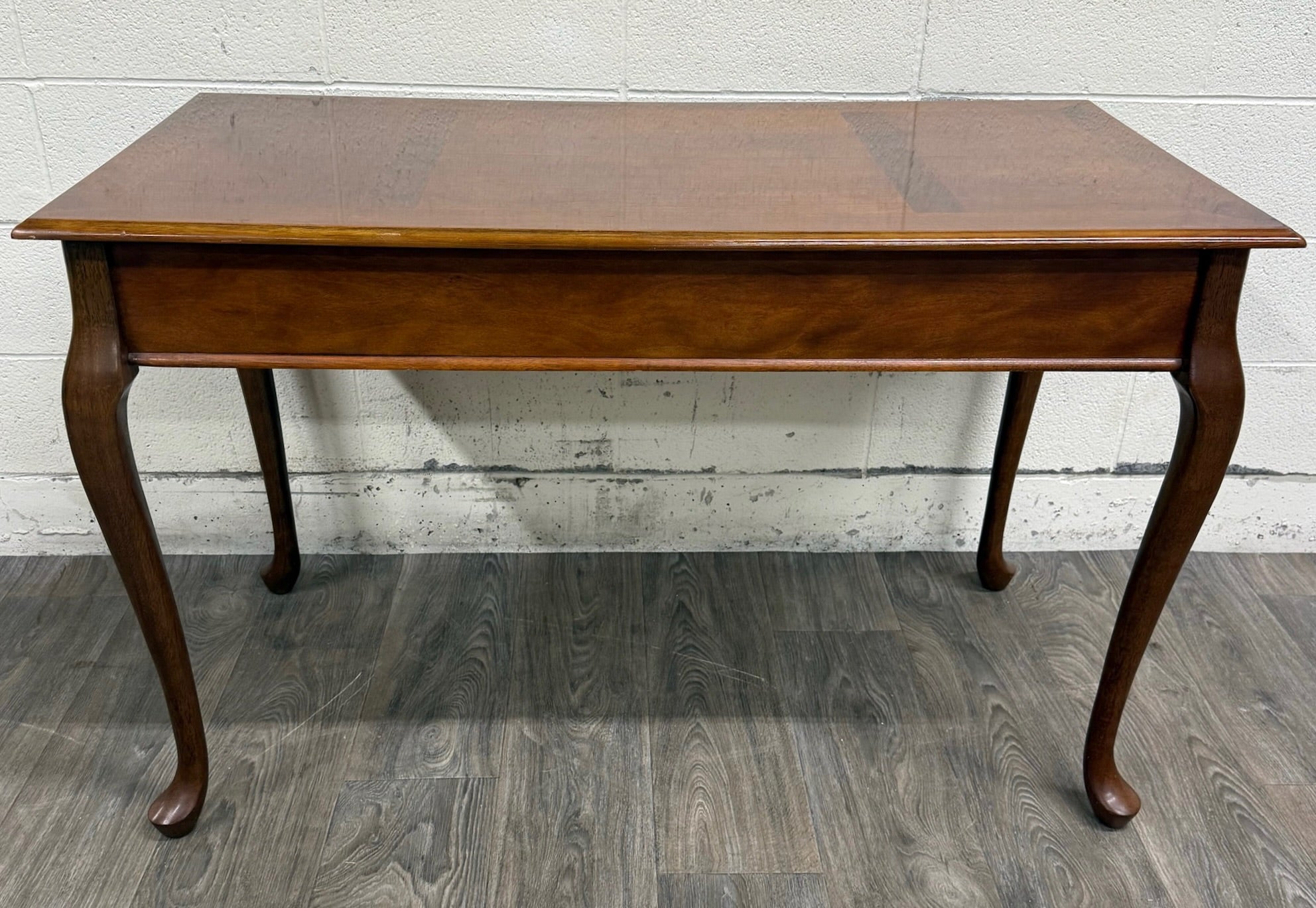 Vintage Queen Anne Style Writing Desk Entry Console Hallway Table Sofa Table
